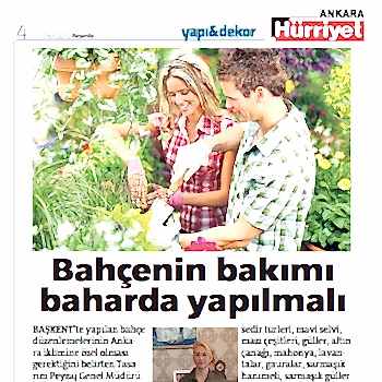 Hürriyet Gazetesi Bahçe Bakımı Haberi 